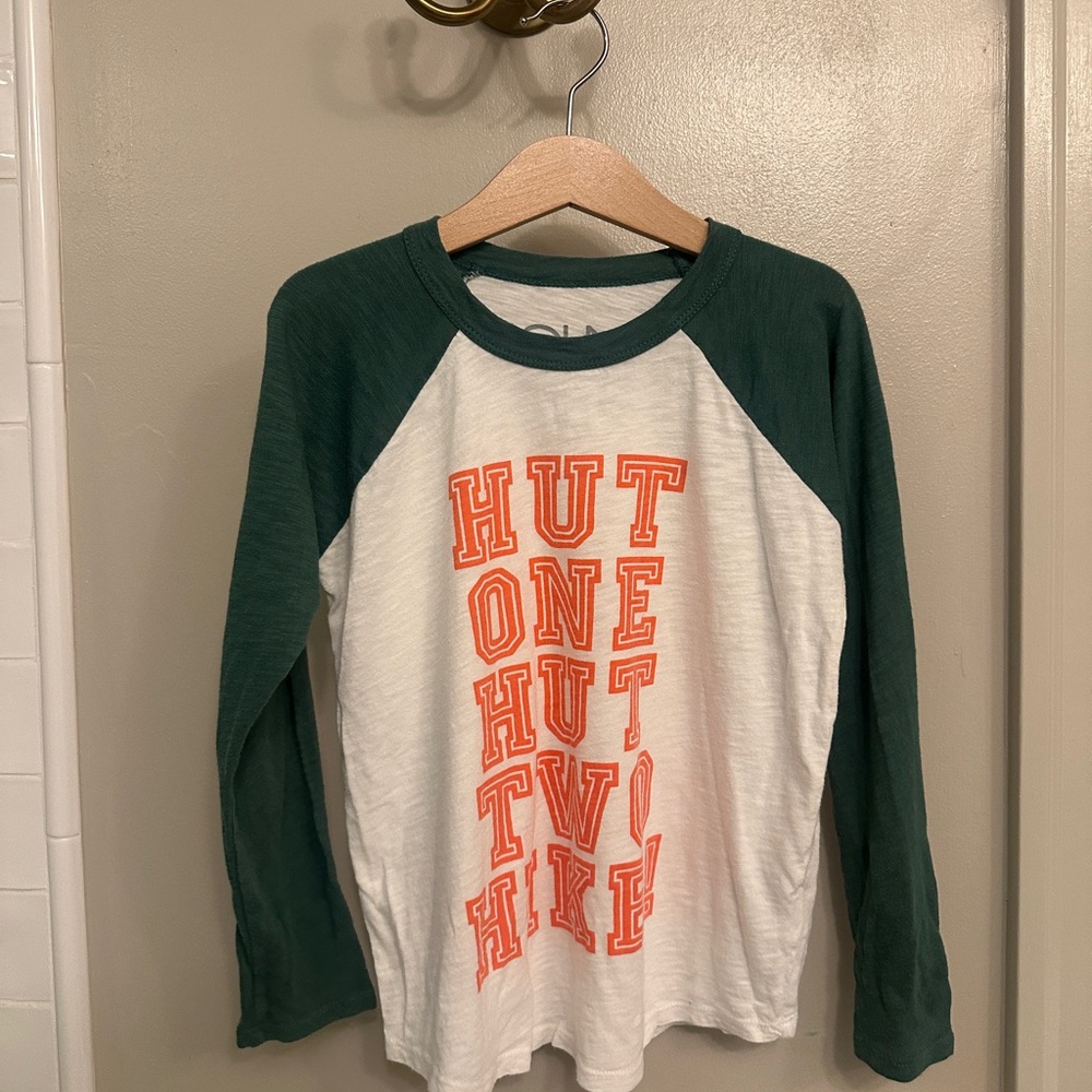 Chaser Green and White Long Sleeve Tee